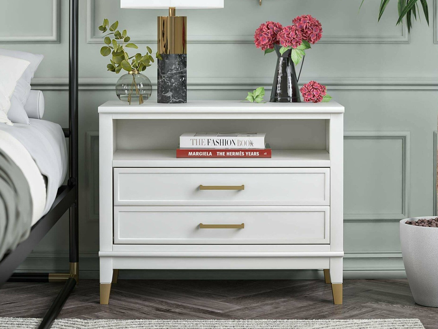 Naktsgaldiņš CosmoLiving by Cosmopolitan Belromu 107 (Balts)