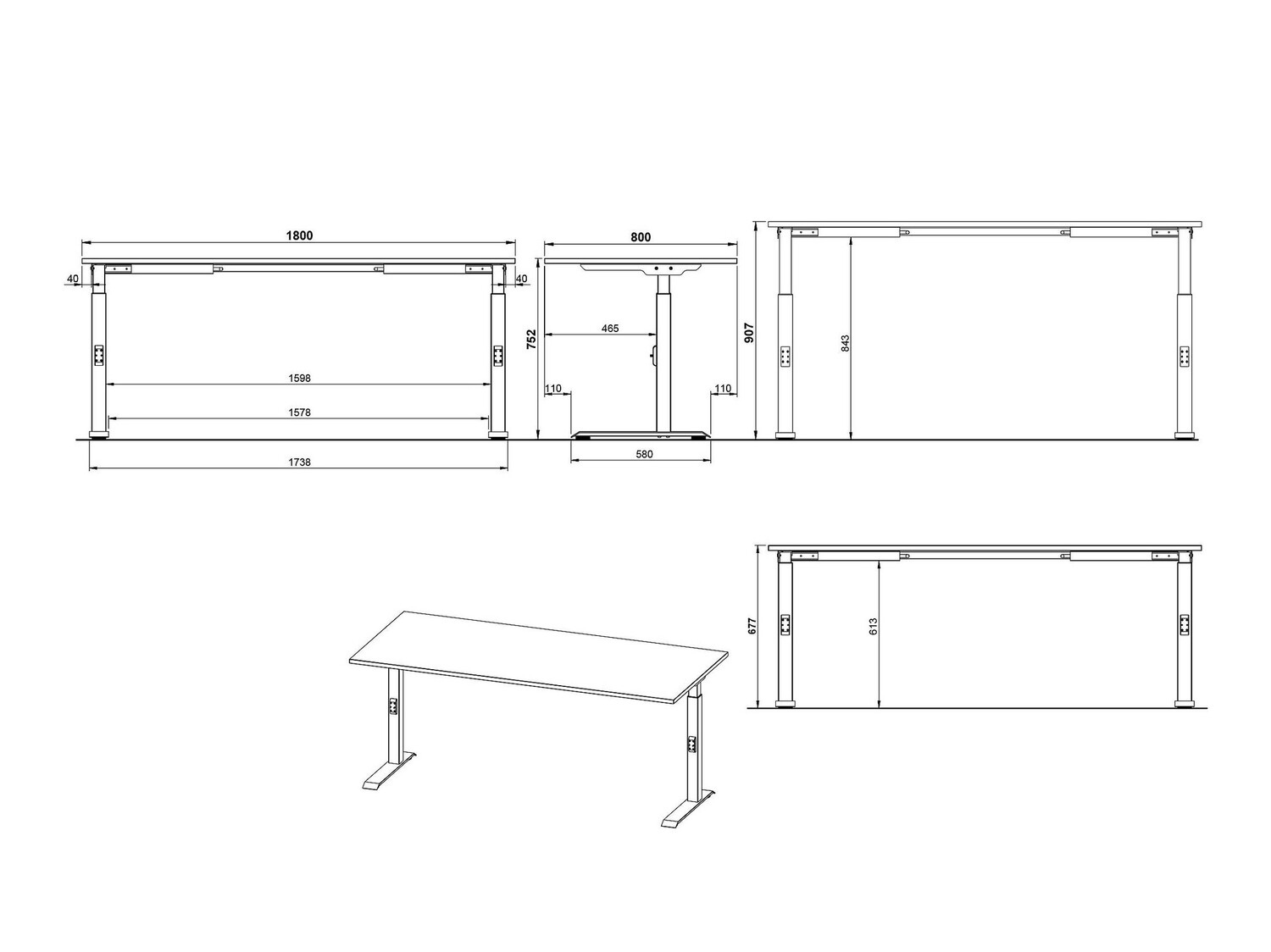 Письменный cтол Feltoru 117 (Белый)