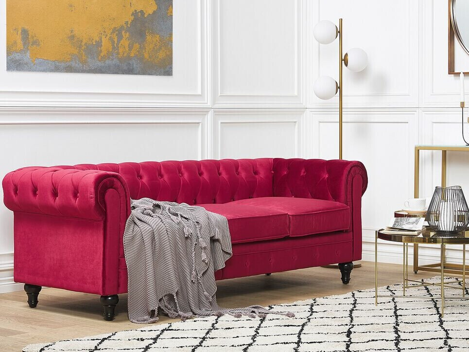 Chesterfield dīvāns Cirdoro 101 (Sarkans)