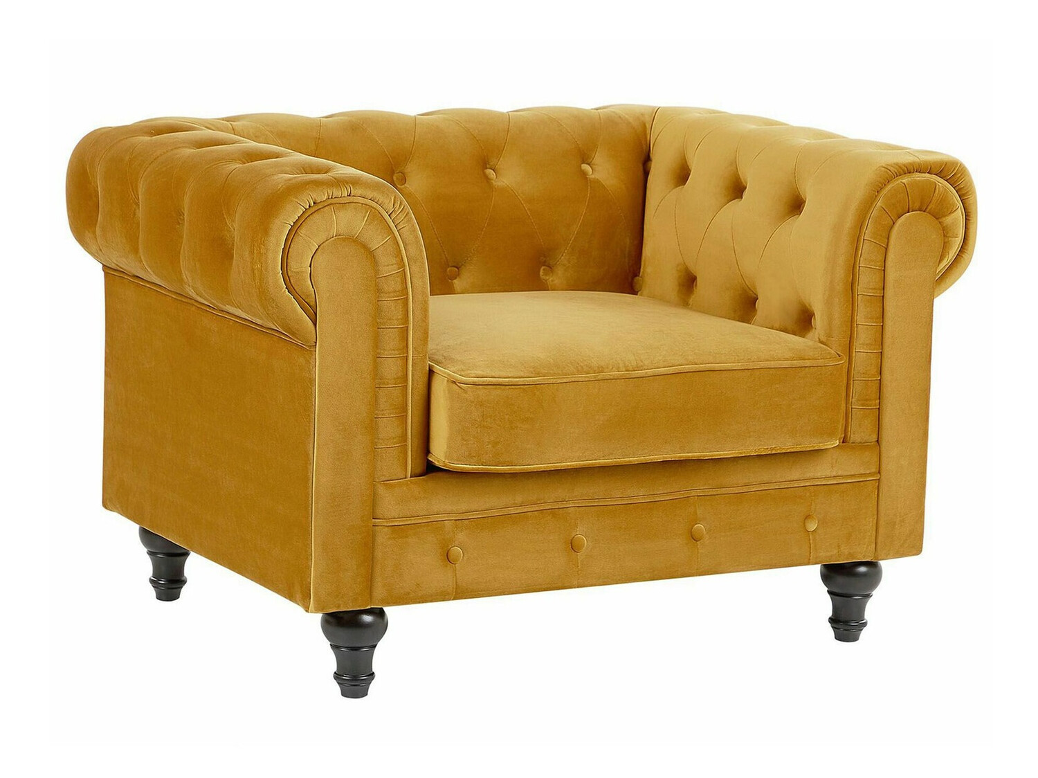 Chesterfield krēsls Cirdoro 102 (Dzeltens)