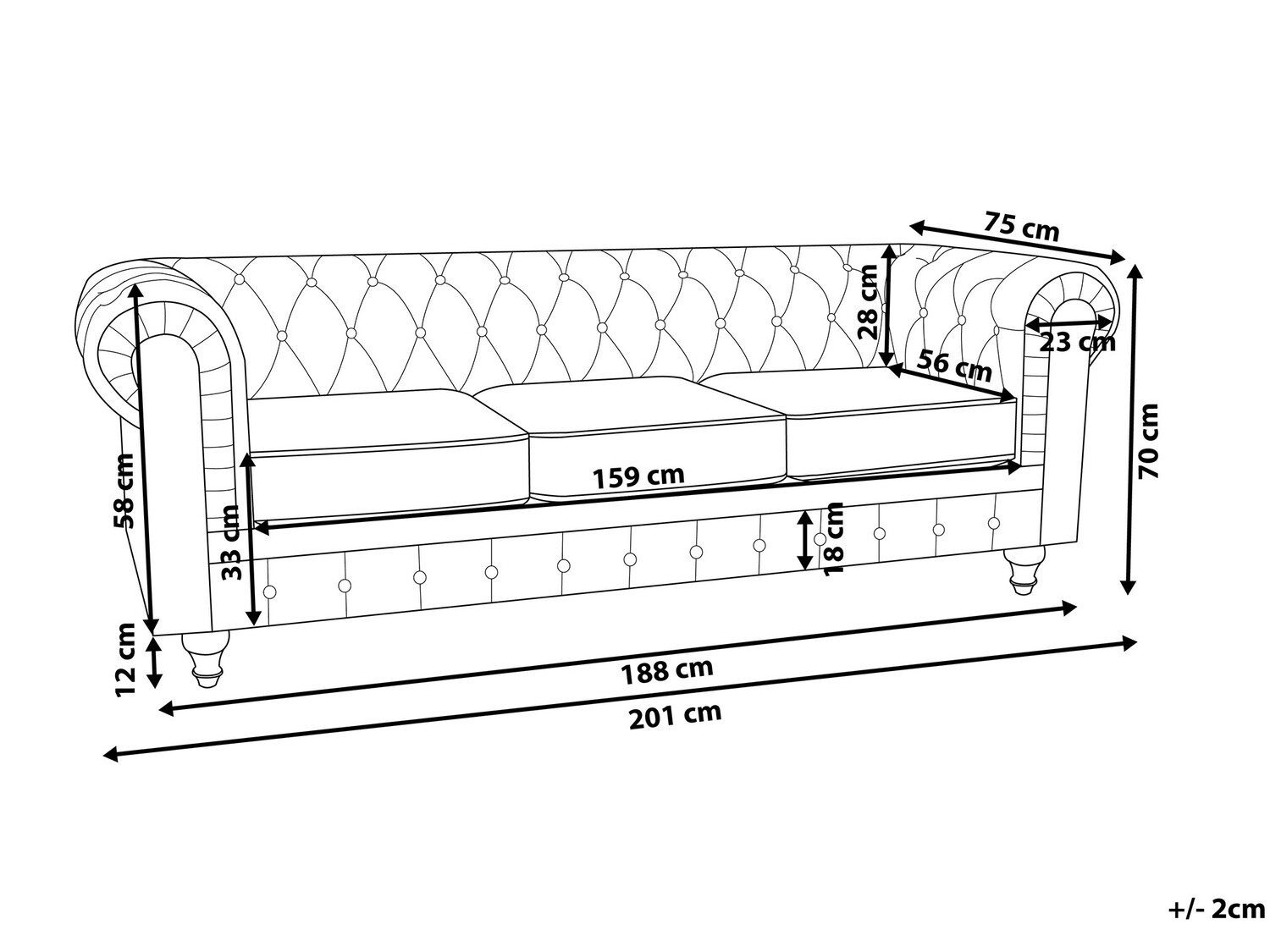 Диван Chesterfield Cirdoro 101 (Фиолетовый)