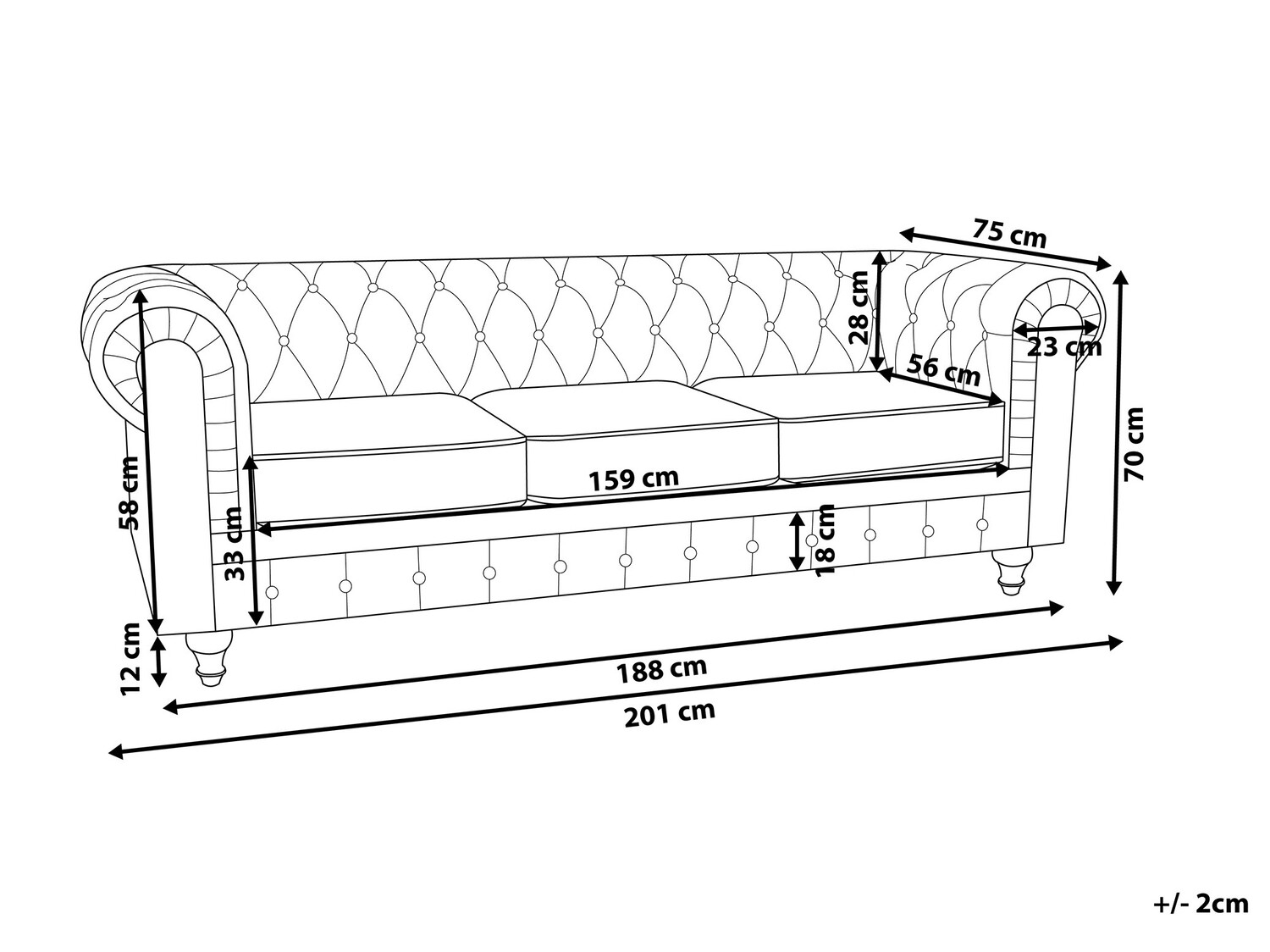 Диван Chesterfield Cirdoro 101 (Фиолетовый)