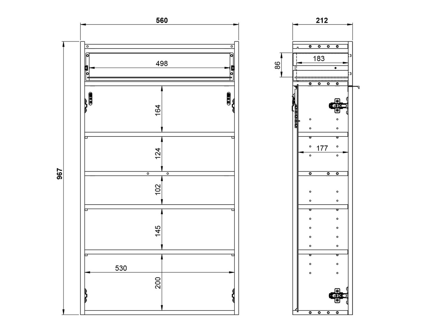 Priekšnama komplekts Cirsale 104 (Grafīts + Navarra ozols)