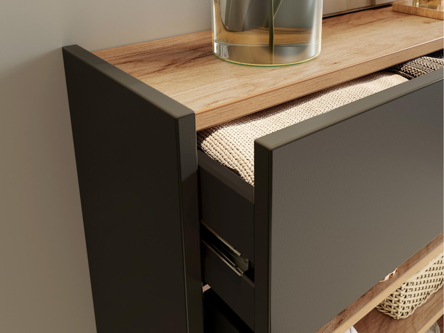 Прихожая Cirsale 104 (Графит + Navarra дуб)