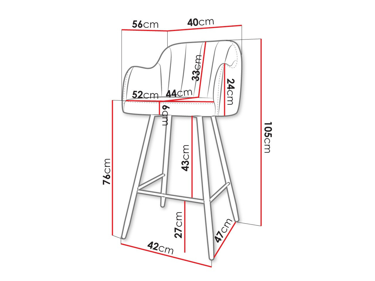 Барный стул Comfivo 103 (Magic Velvet 2216)