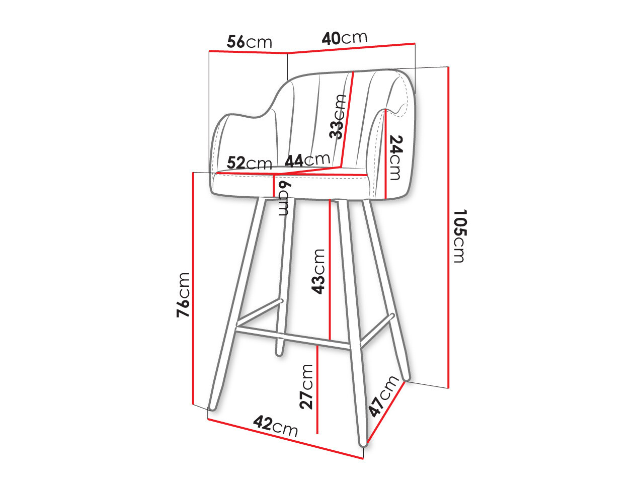 Барный стул Comfivo 103 (Magic Velvet 2240)