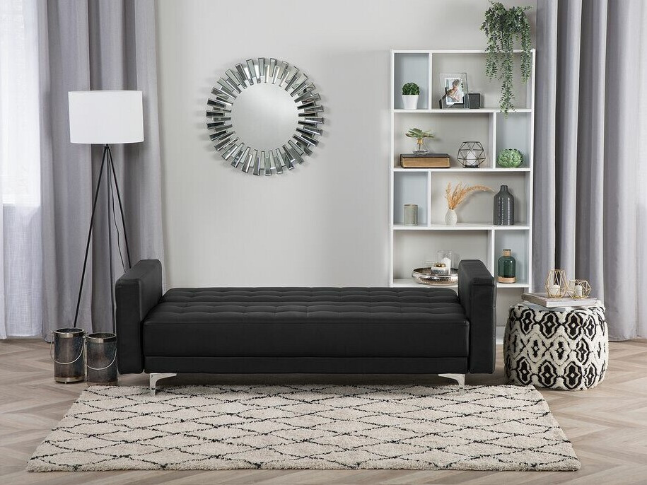 Dīvāns gulta Felvena 103 (Melns)