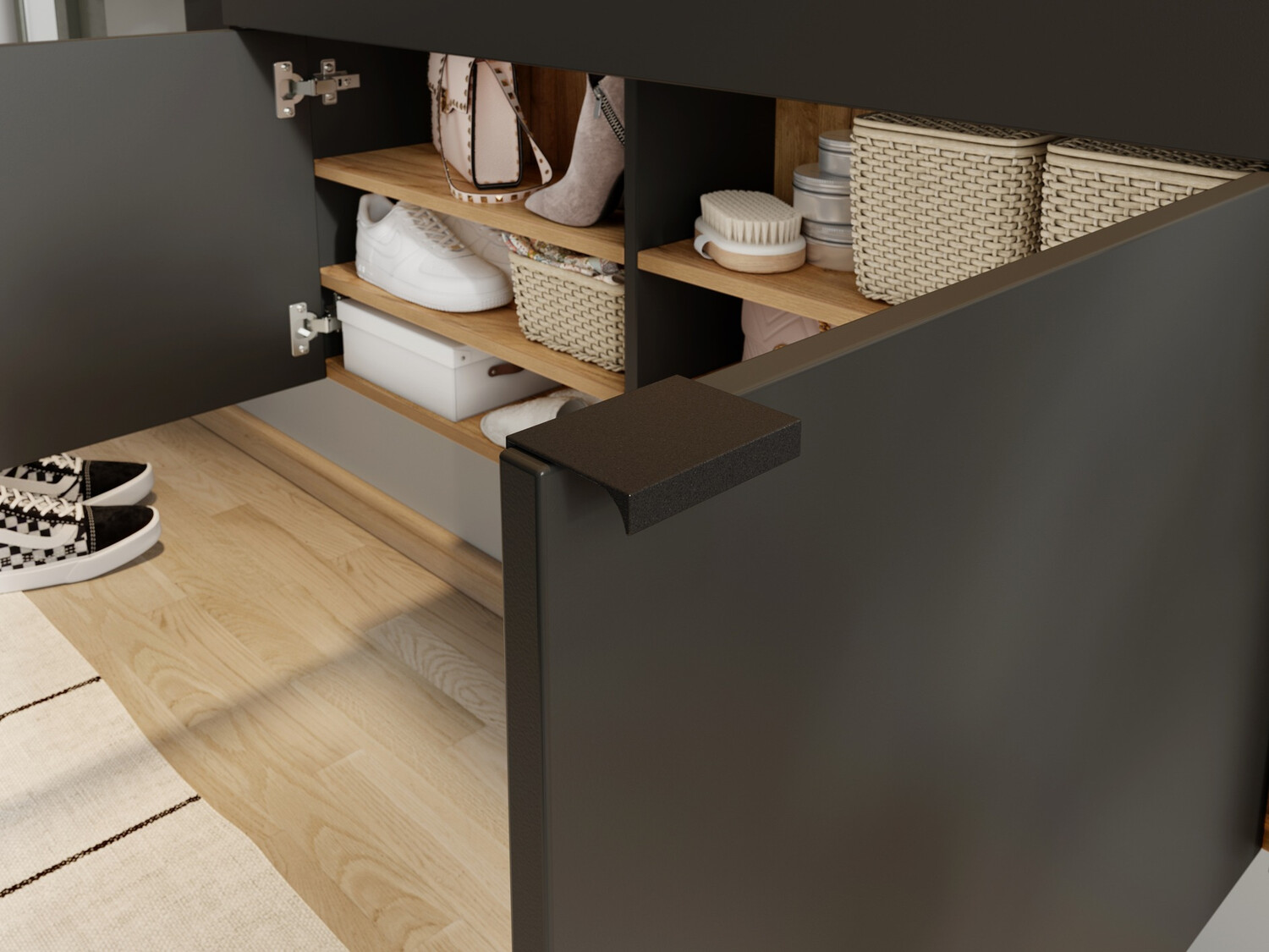 Priekšnama komplekts Cirsale 106 (Grafīts + Navarra ozols)