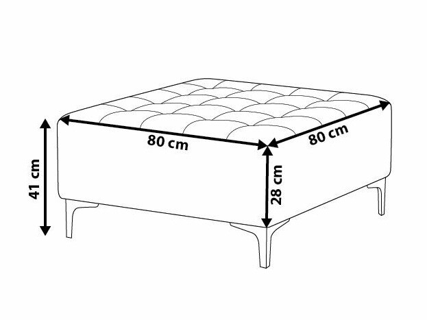 Pufs Felvena 104 (Melns)