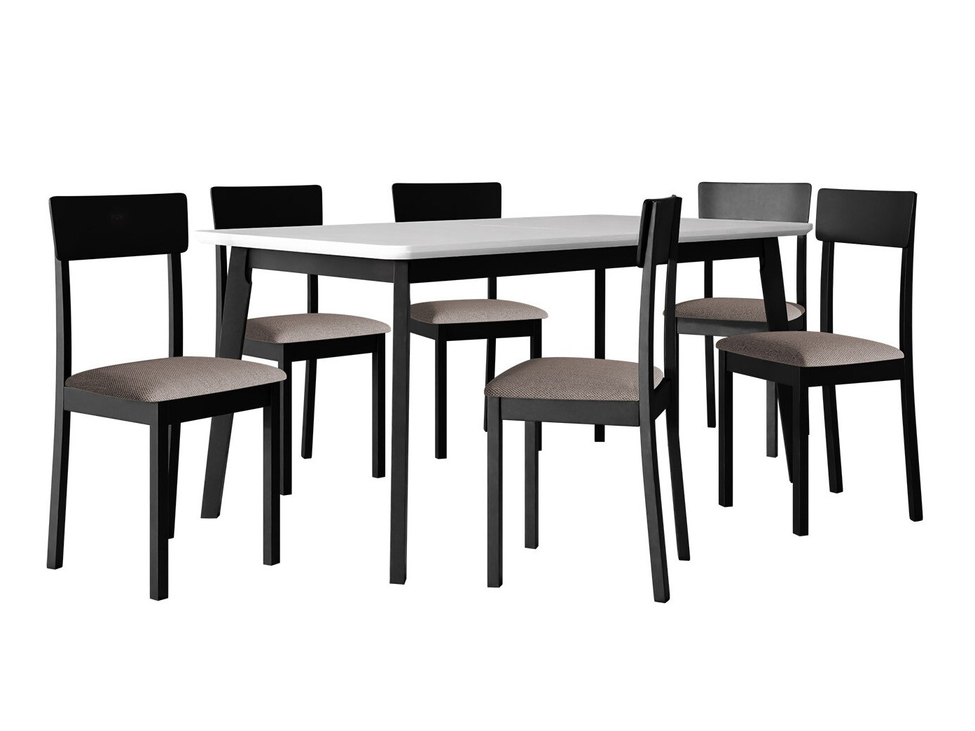 Ēdamistabas komplekts Victorville 350 (Balts + Melns)