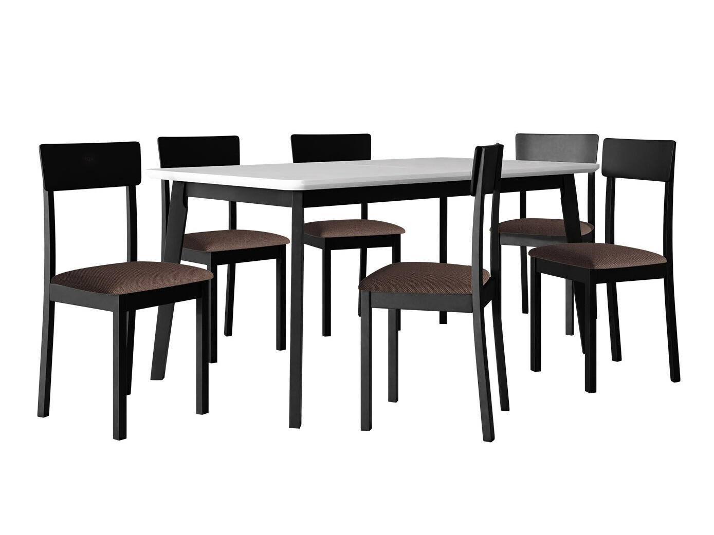 Обеденный гарнитур Victorville 350 (Белый + Чёрный)