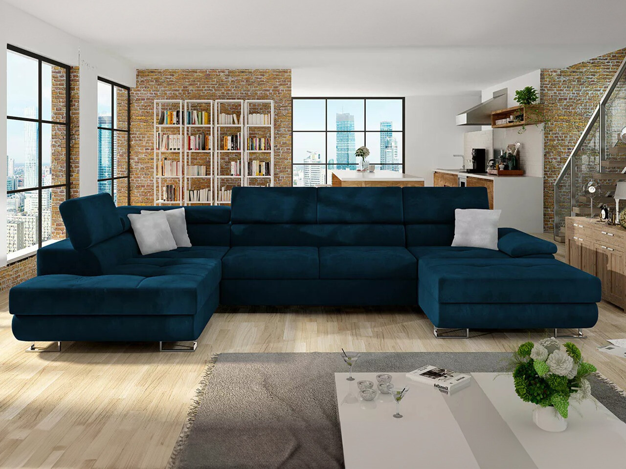 Stūra dīvāns Comfivo Ruta IV (Kronos 09 + Paros 05)