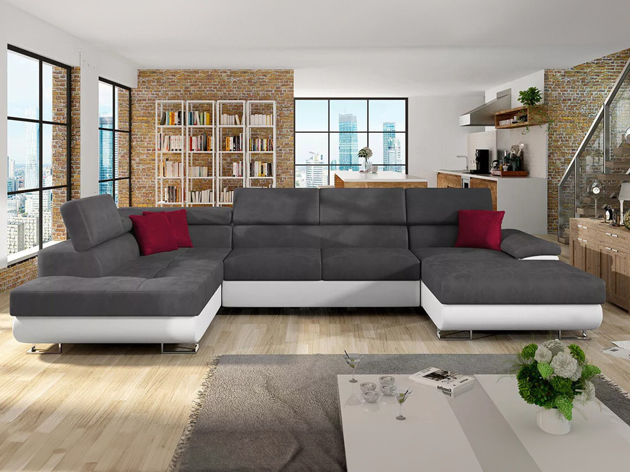 Stūra dīvāns Comfivo Ruta IV (Soft 017 + Uttario Velvet 2971 + Kronos 02)