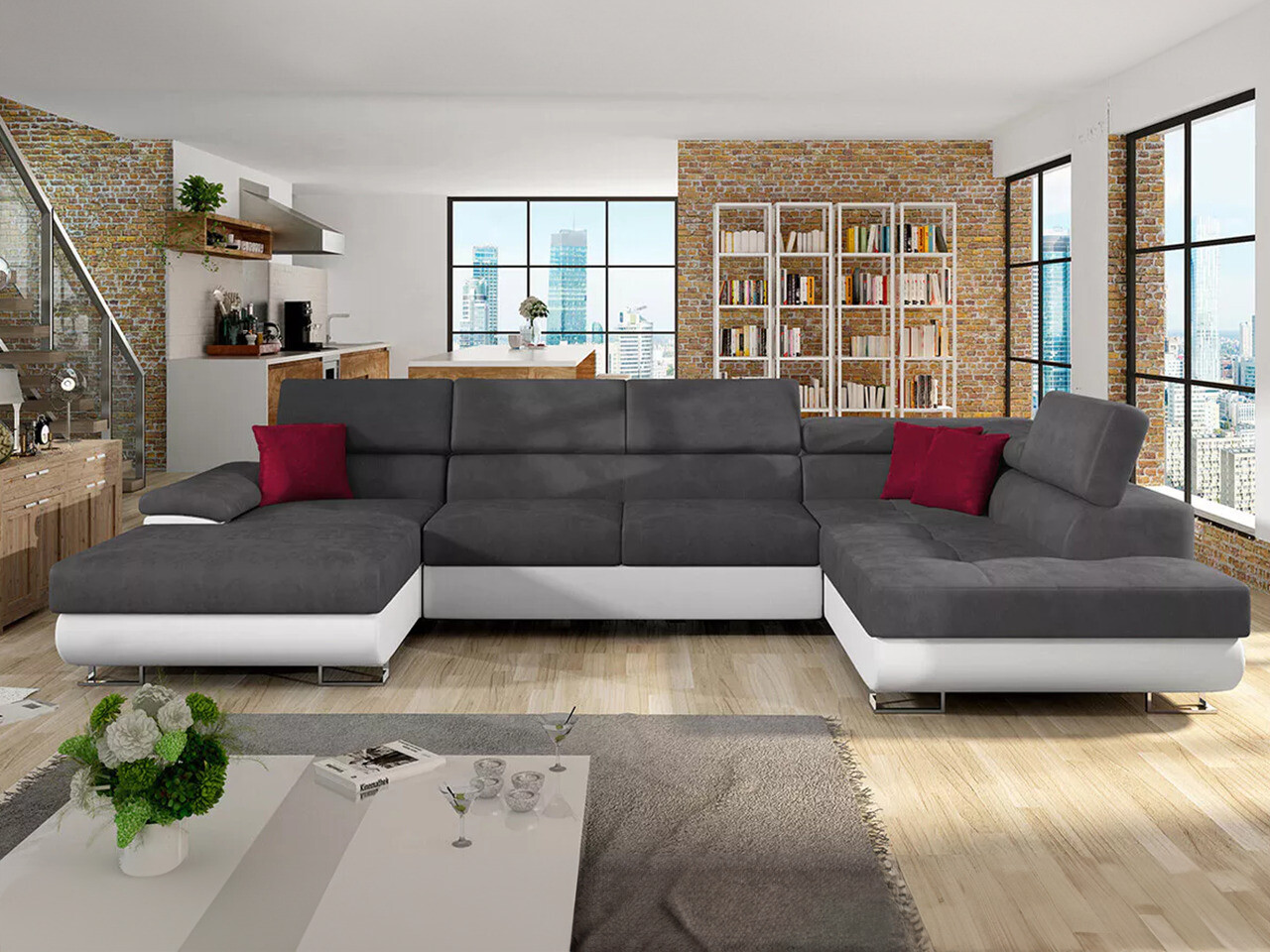 Stūra dīvāns Comfivo Ruta IV (Soft 017 + Uttario Velvet 2971 + Kronos 02)