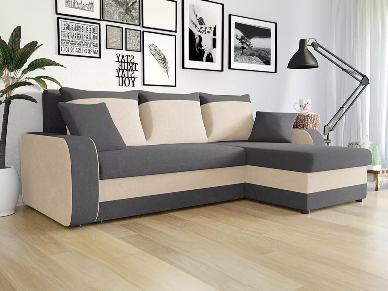 Угловой диван Comfivo 203 (Mikrofaza 0027 + Mikrofaza 0031)