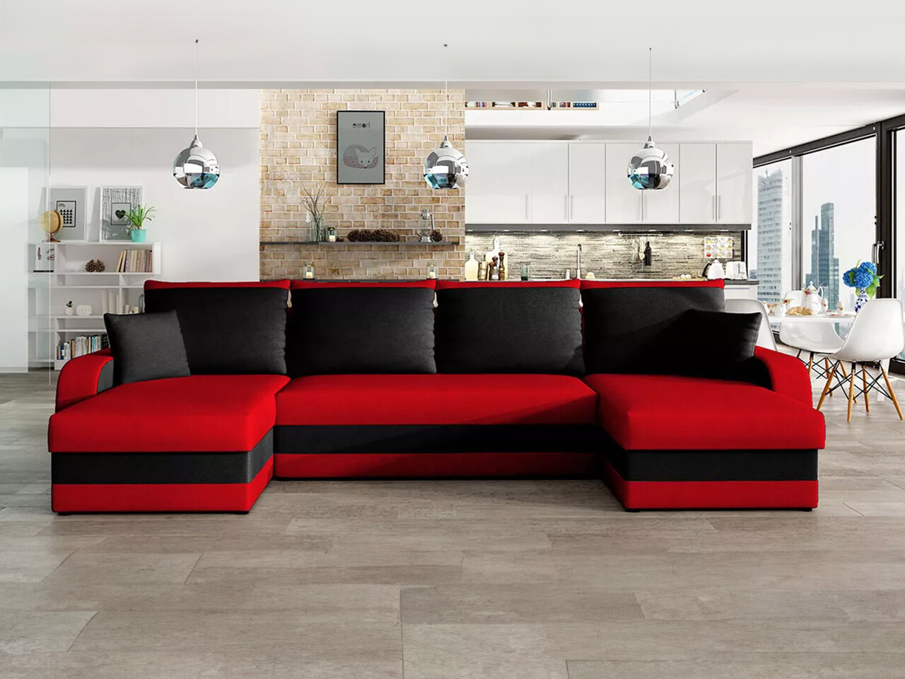 Угловой диван Comfivo 233 (Mikrofaza 22 + Mikrofaza 15)