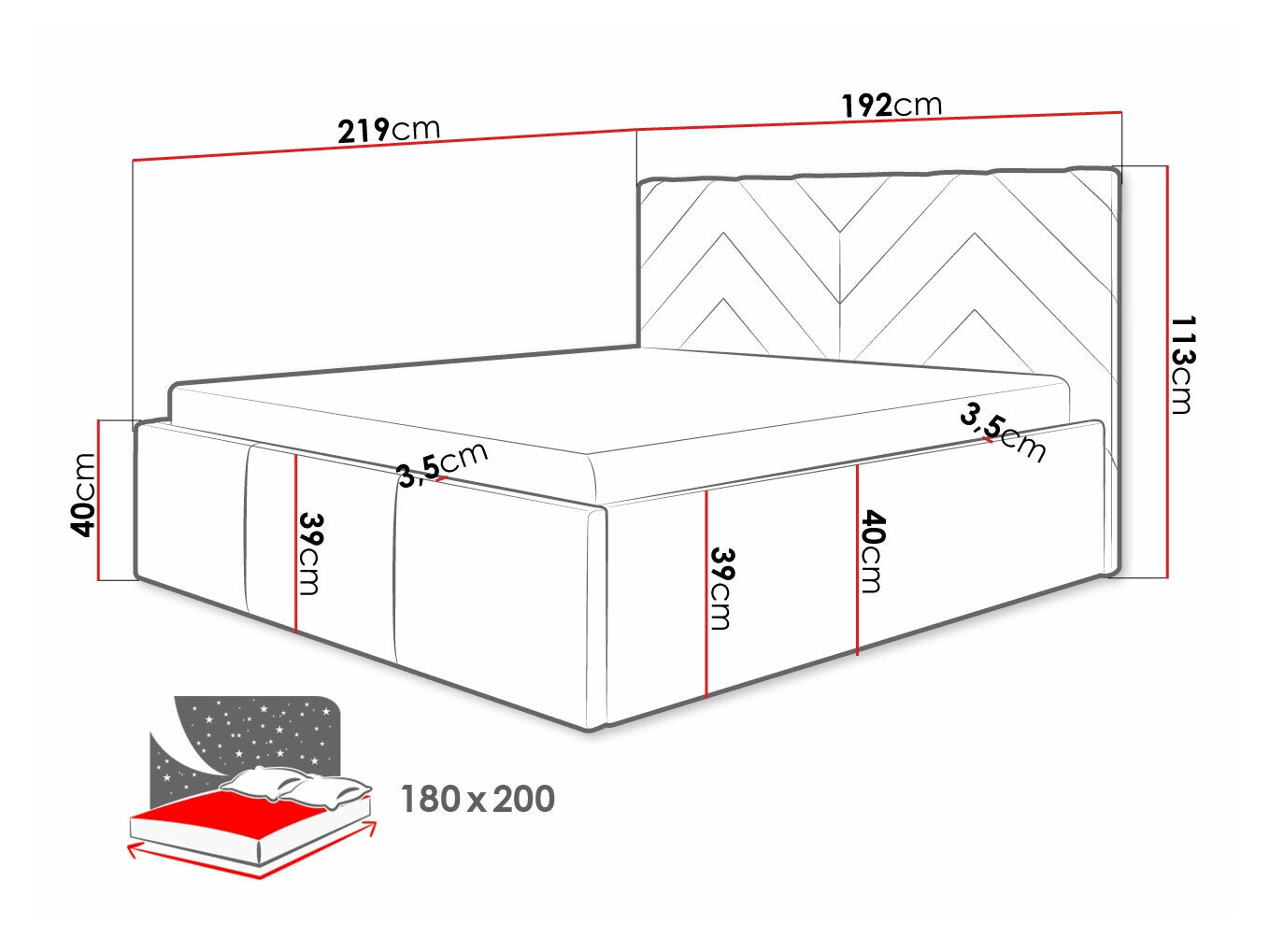 Кровать ComfiDream 175 (Fresh 32)