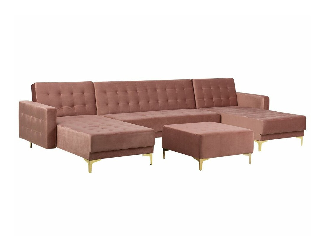 Moduļu stūra dīvāns Felvena 109 (Tumši rozā)