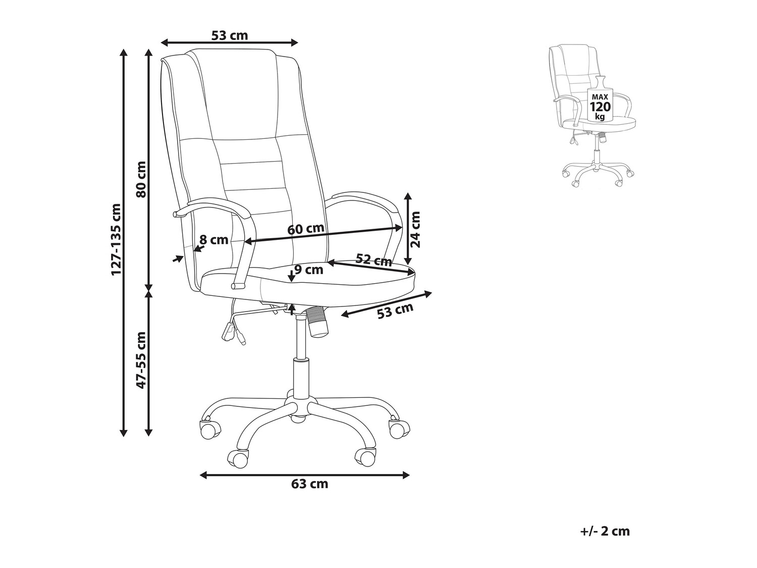 Biroja krēsls Berwyn 871 (Bēšs)