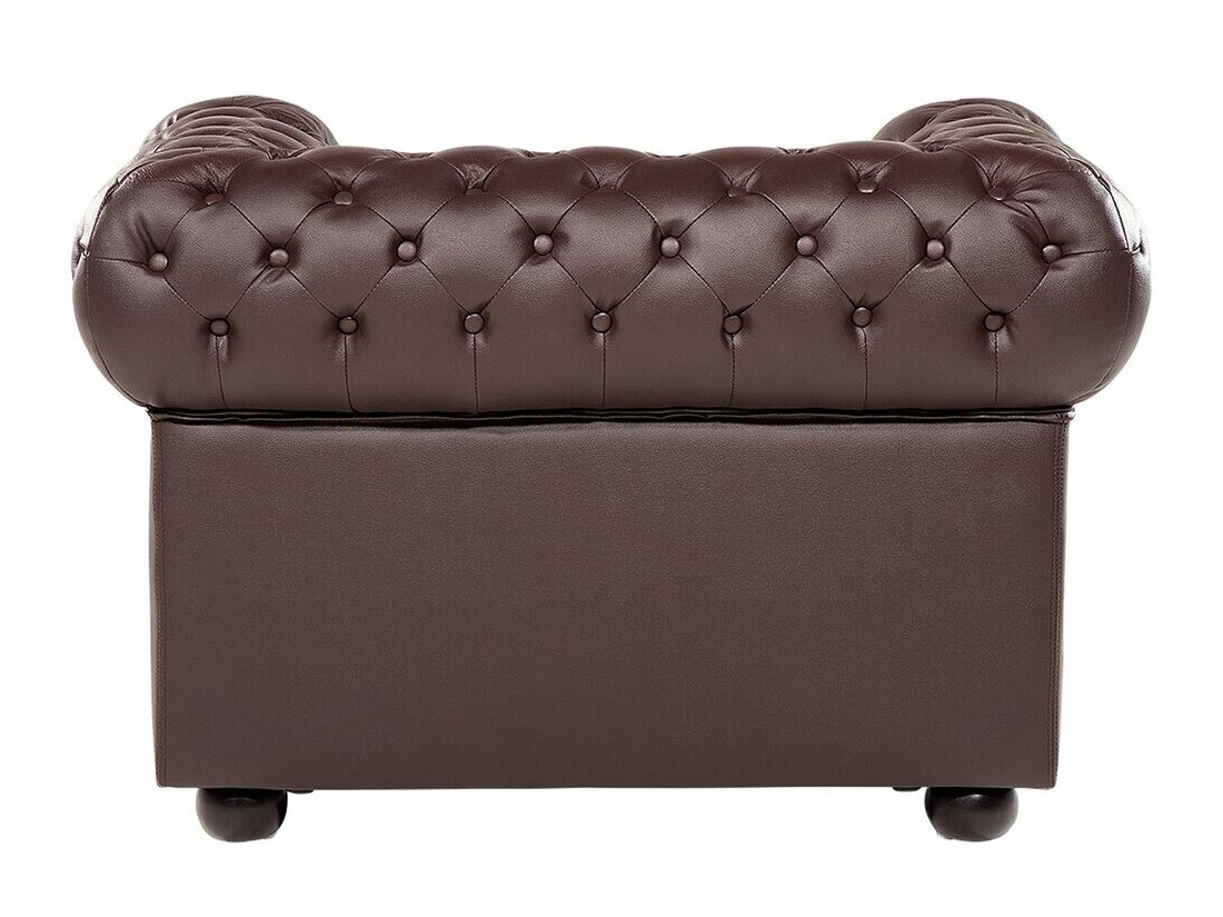 Chesterfield krēsls Cirdoro 105 (Tumši brūns)