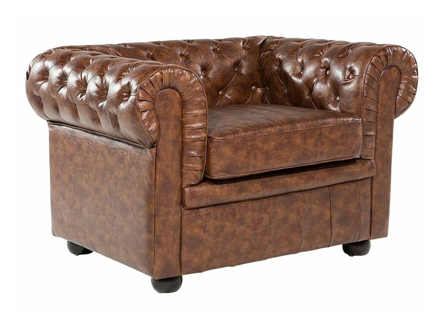 Chesterfield atpūtas krēsls Cirdoro 105 (Brūns)