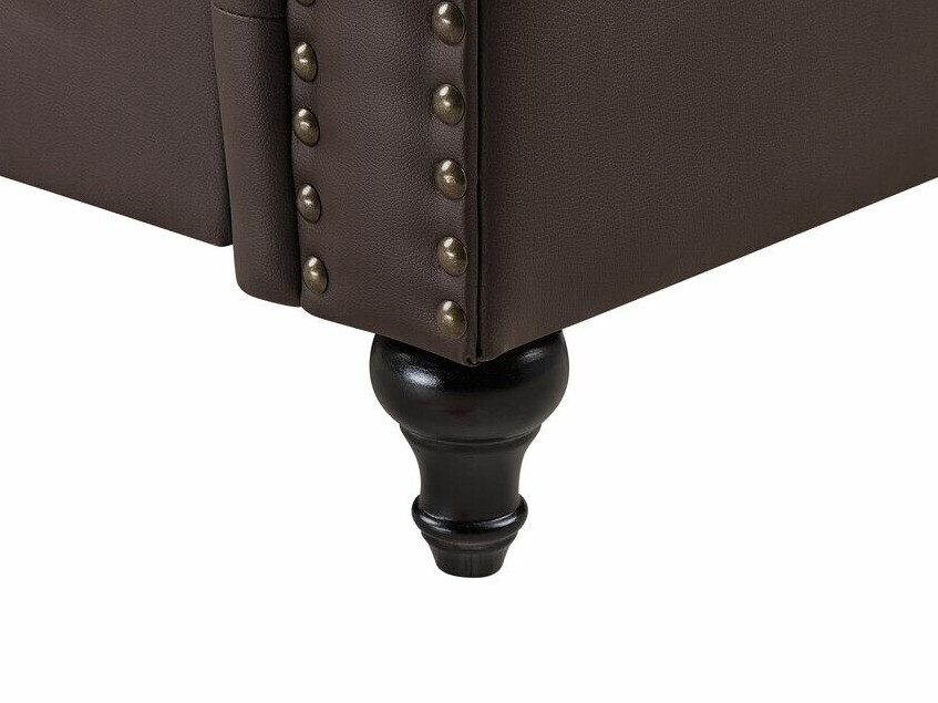 Chesterfield dīvāns Cirdoro 106 (Tumši brūns)
