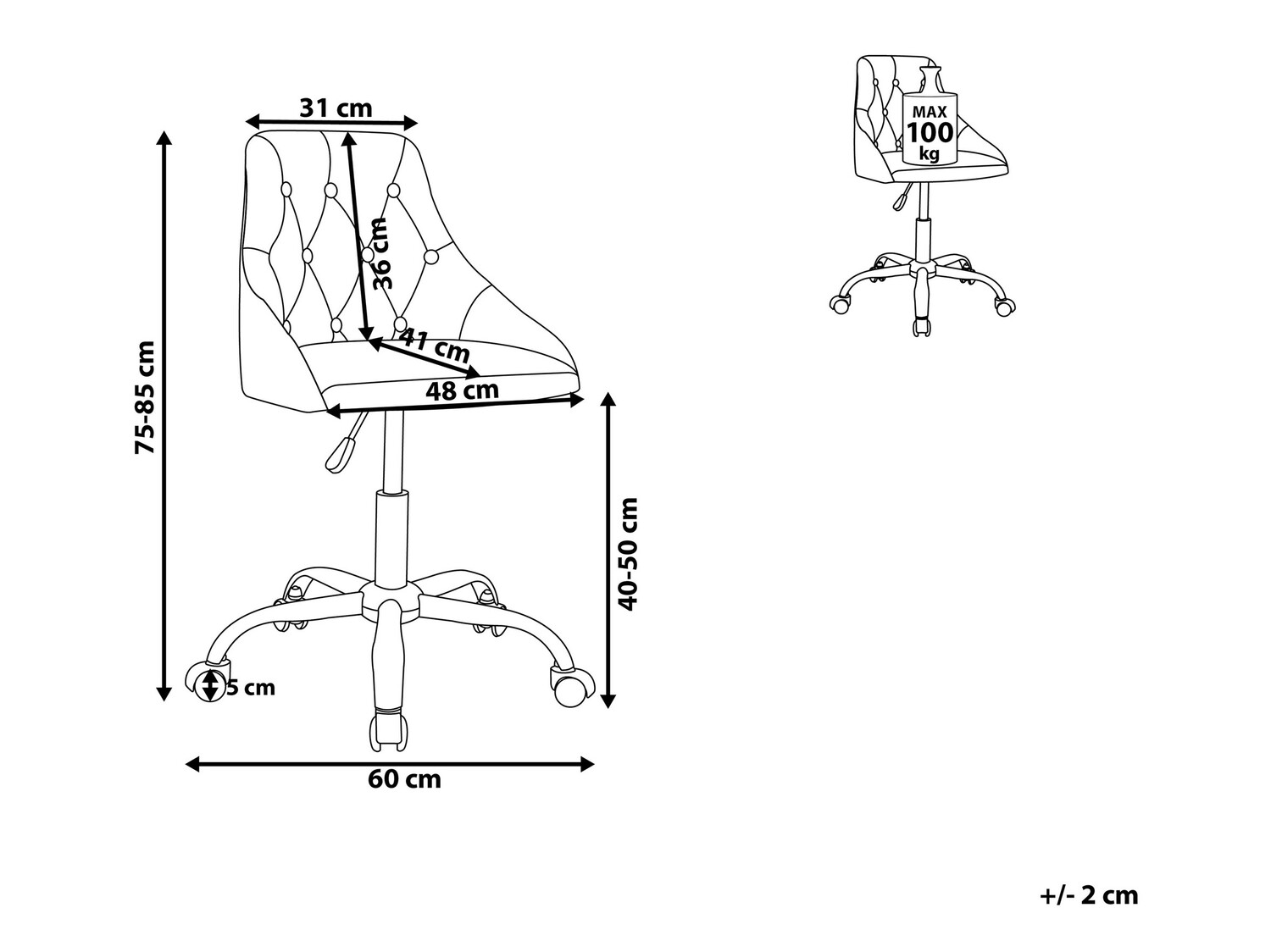 Biroja krēsls Berwyn 883 (Bēšs)