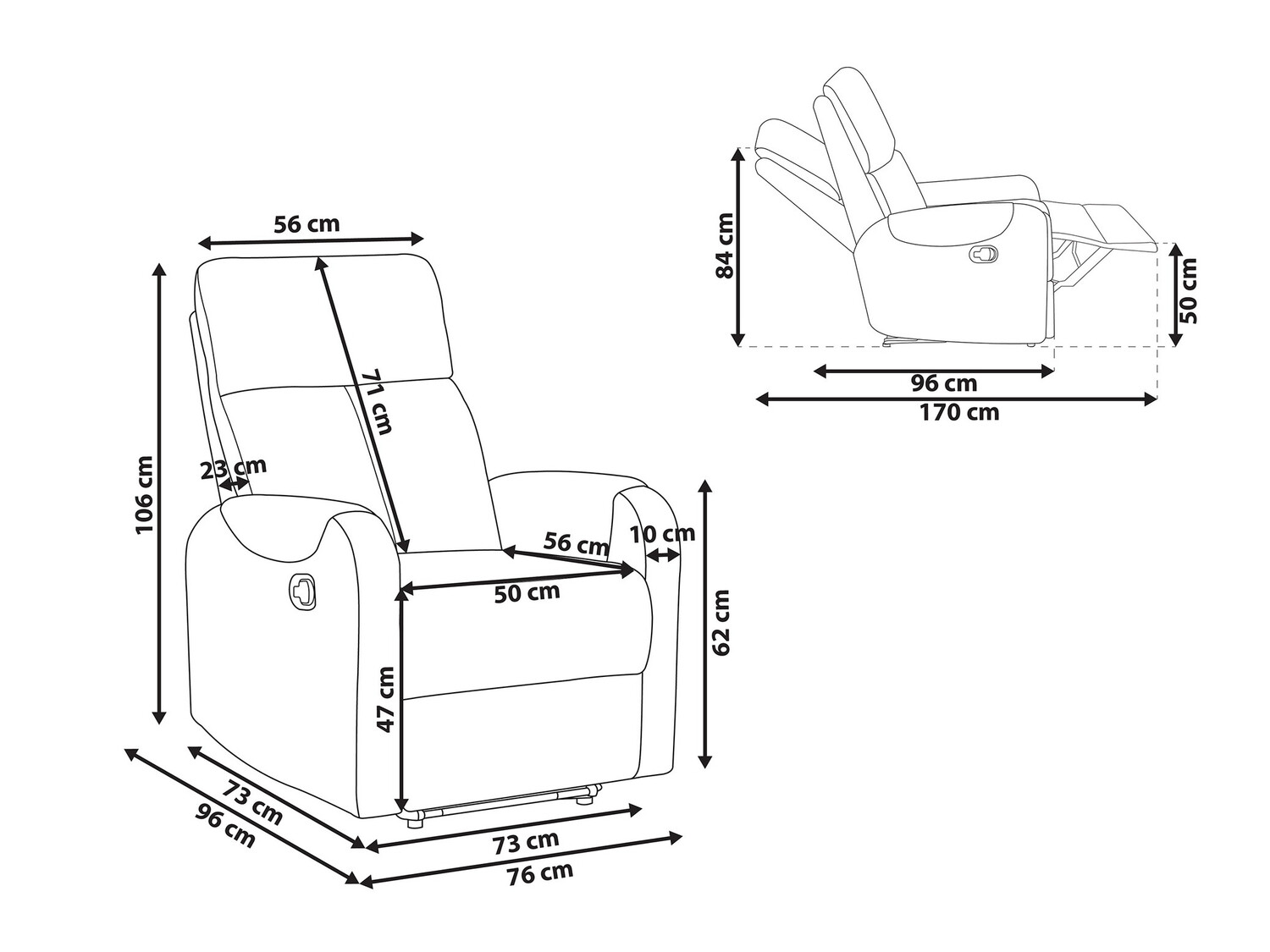 Кресло реглайнер Berwyn 886 (Бежевый)
