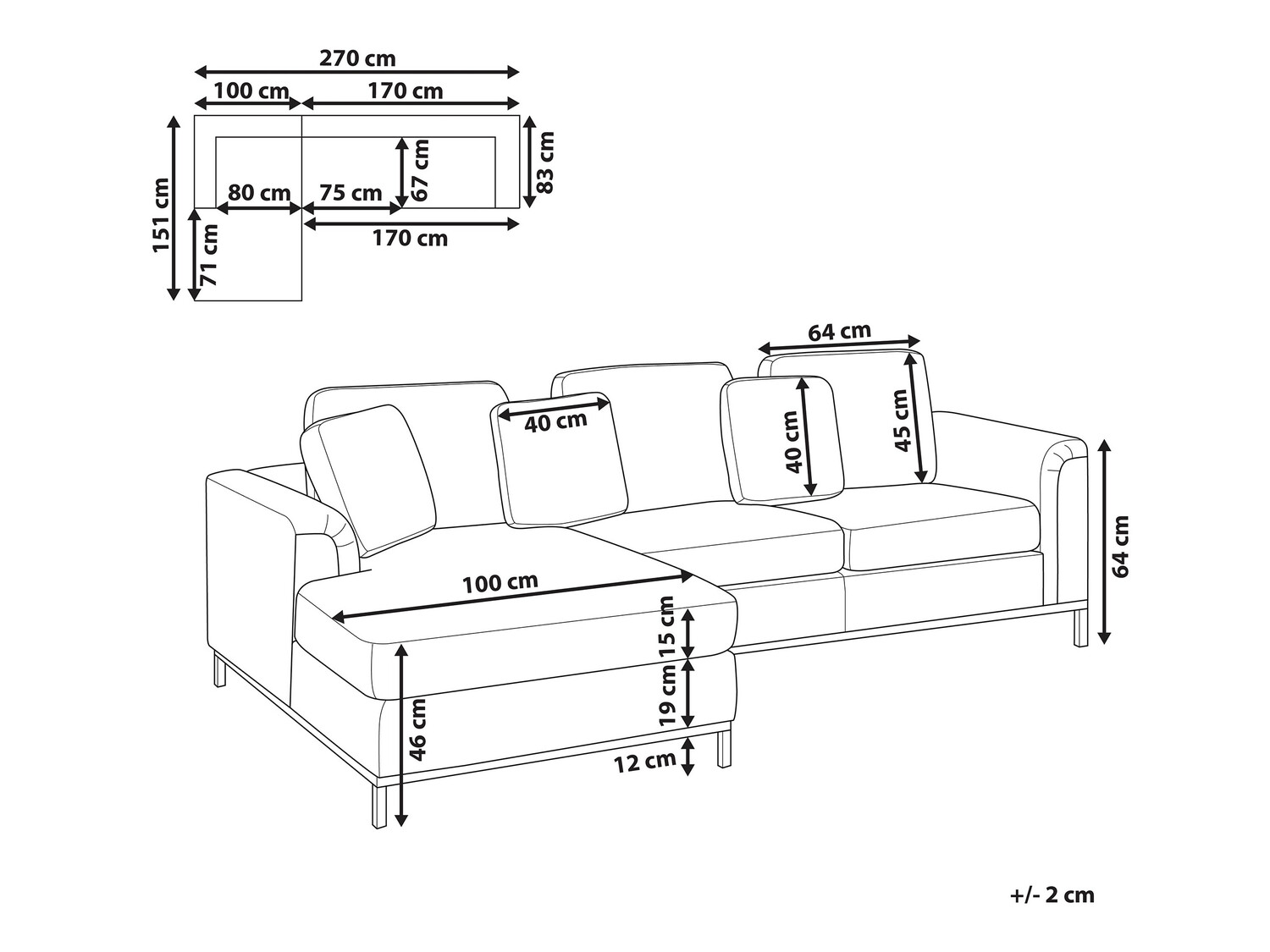 Stūra dīvāns Berwyn 884 (Gaiši pelēks)