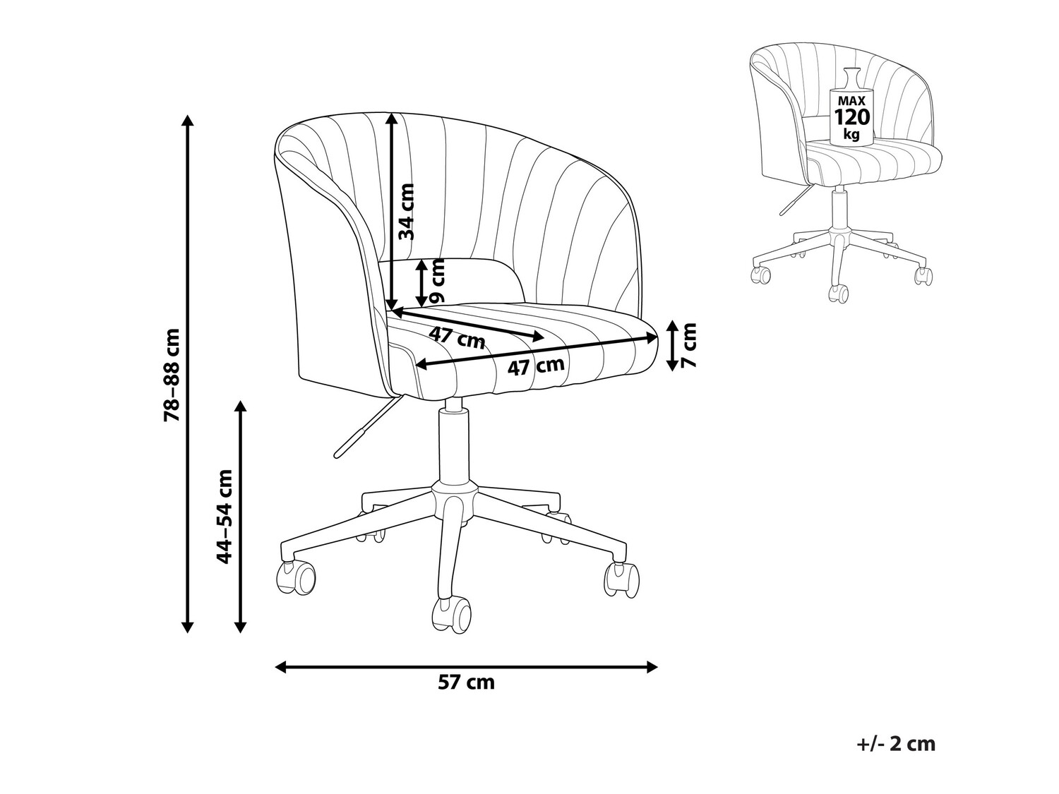 Biroja krēsls Berwyn 894 (Gaiši zils)