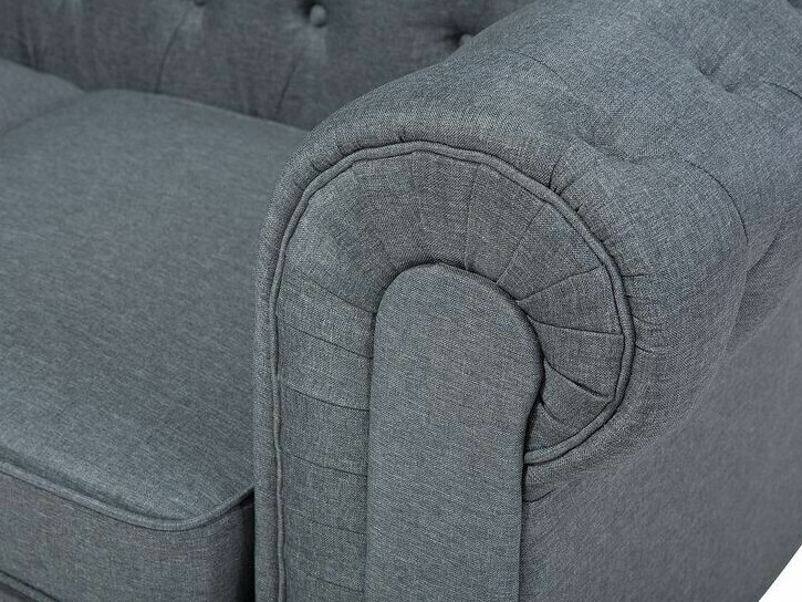 Chesterfield stūra dīvāns Cirdoro 109 (Pelēks)