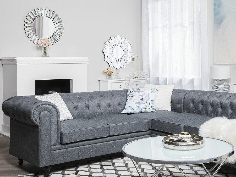 Chesterfield угловой диван Cirdoro 109 (Серый)