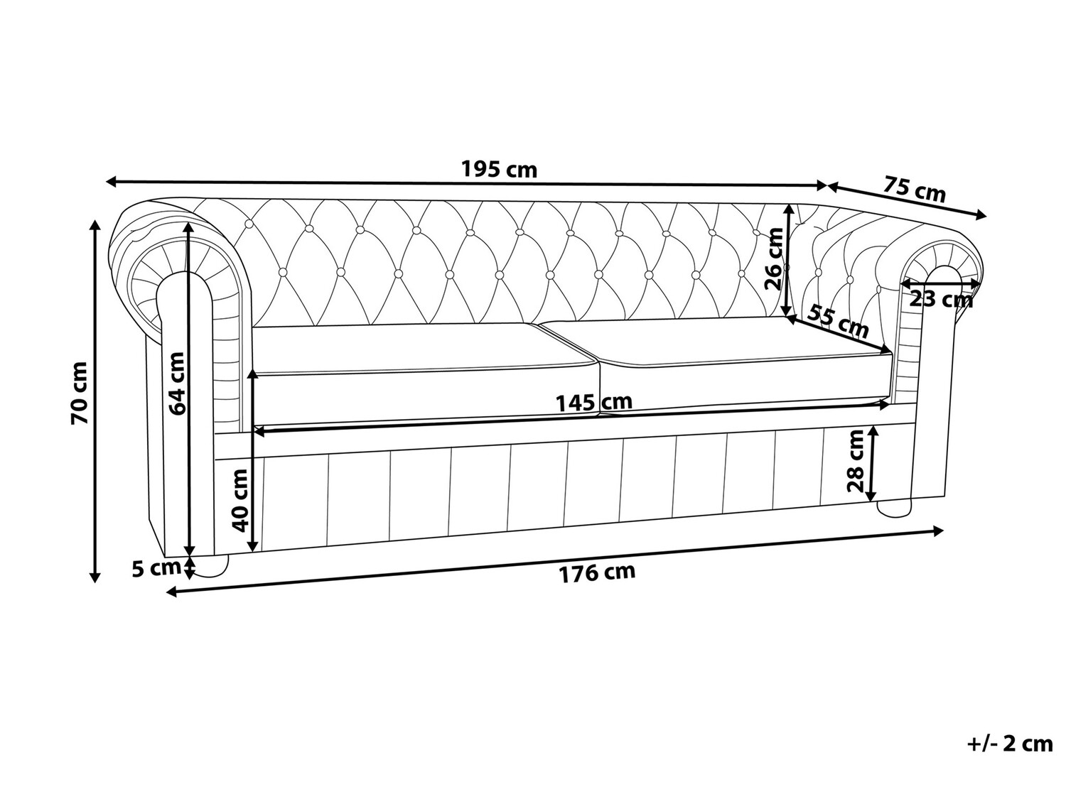 Диван Chesterfield Cirdoro 108