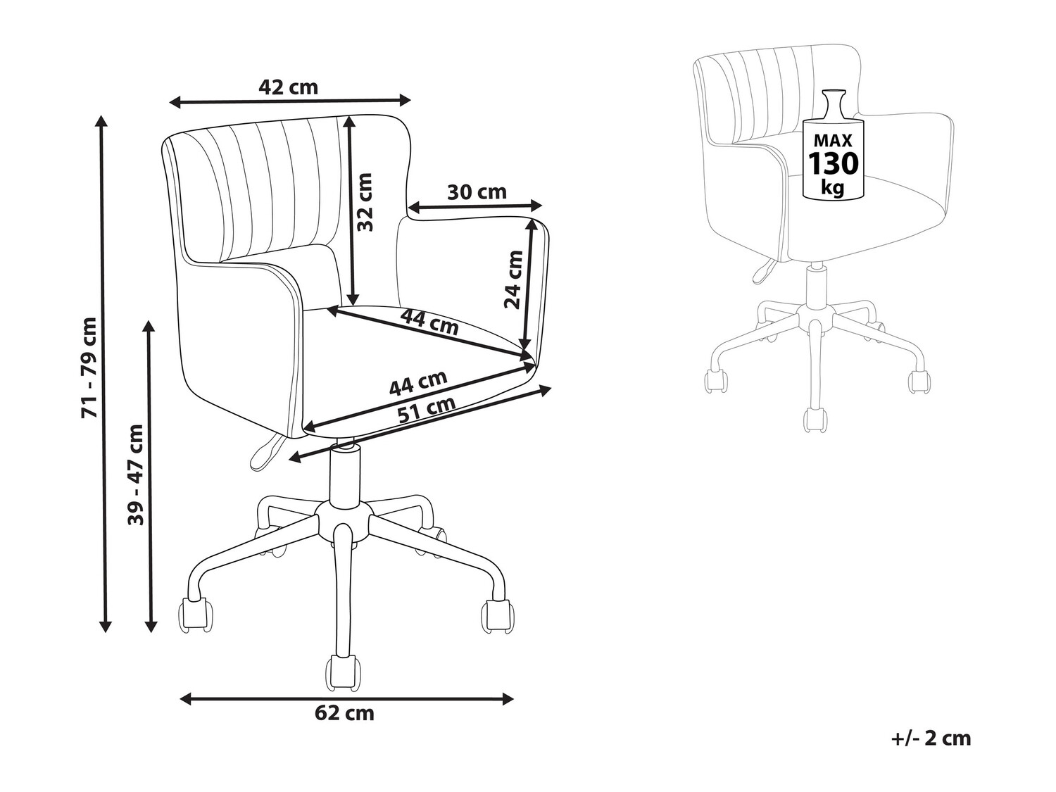 Biroja krēsls Berwyn 895 (Taupe)