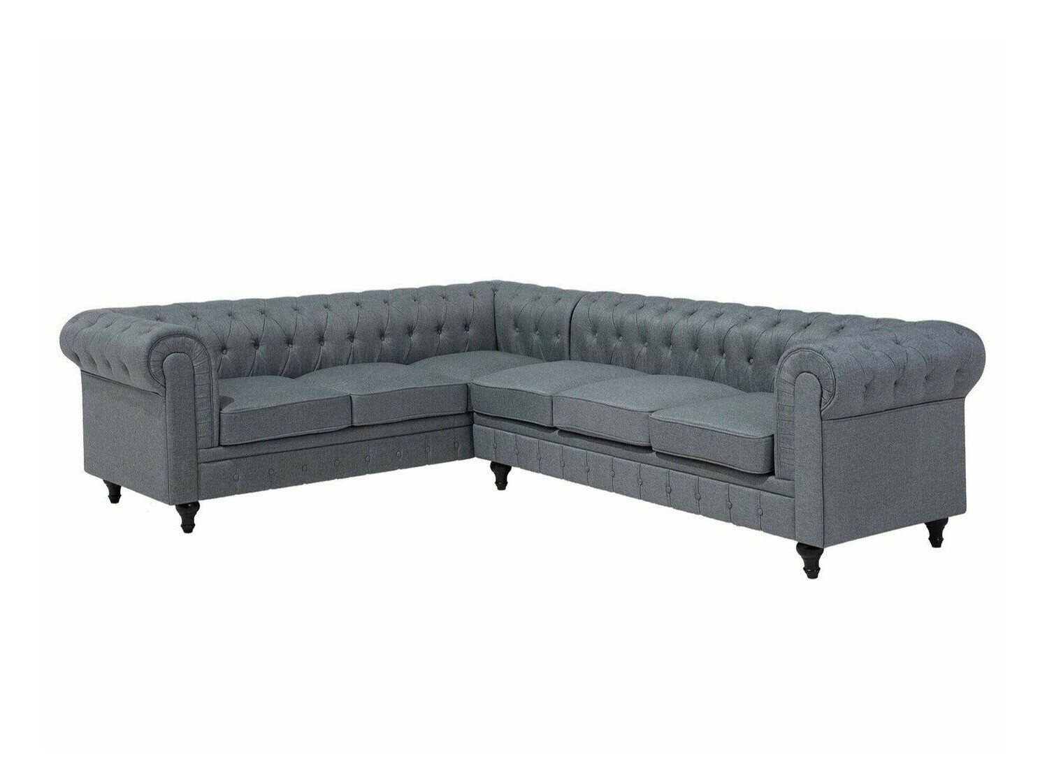 Chesterfield угловой диван Cirdoro 109 (Серый)