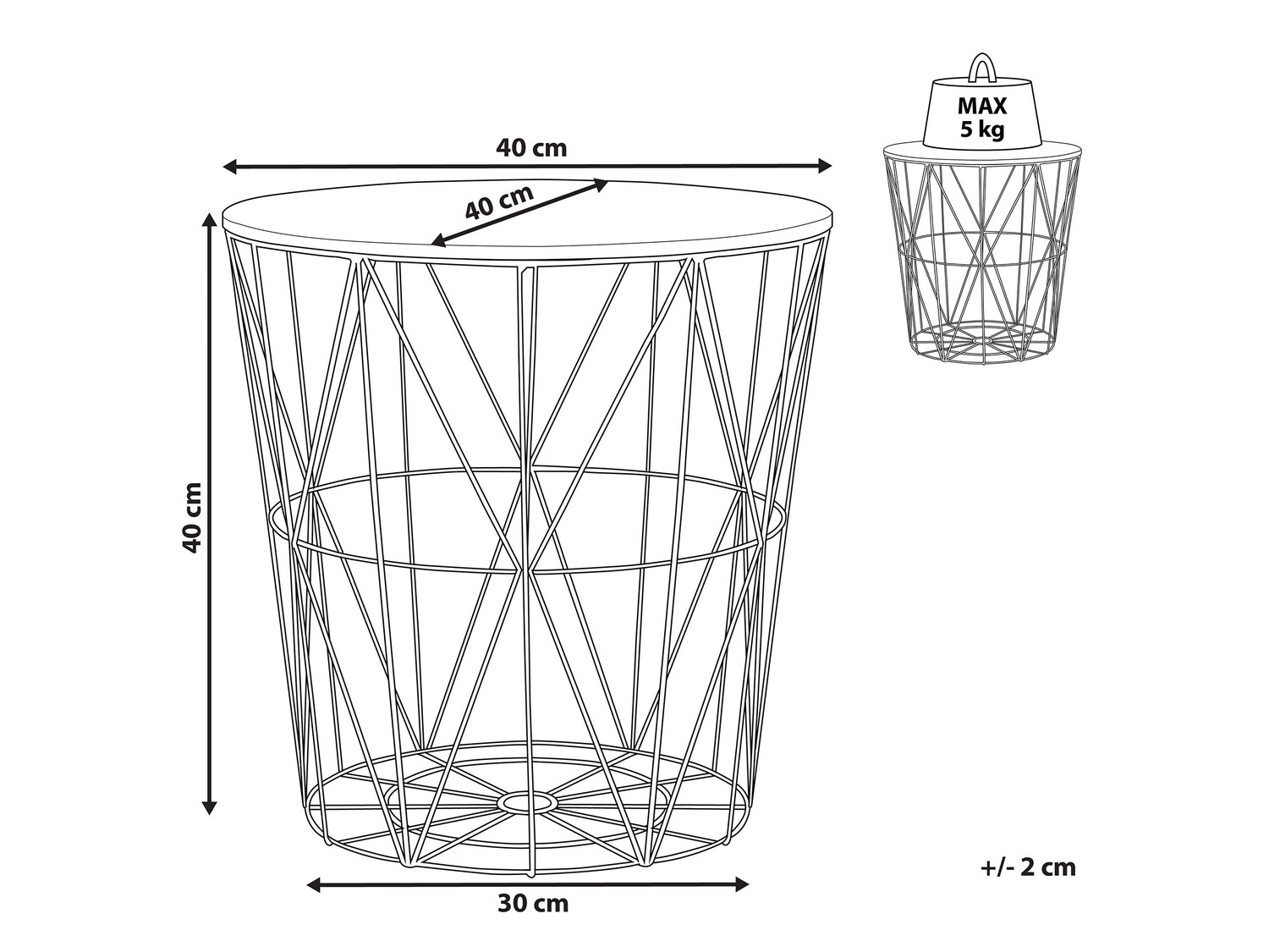 Kafijas galdiņš Berwyn 914 (Zelta)