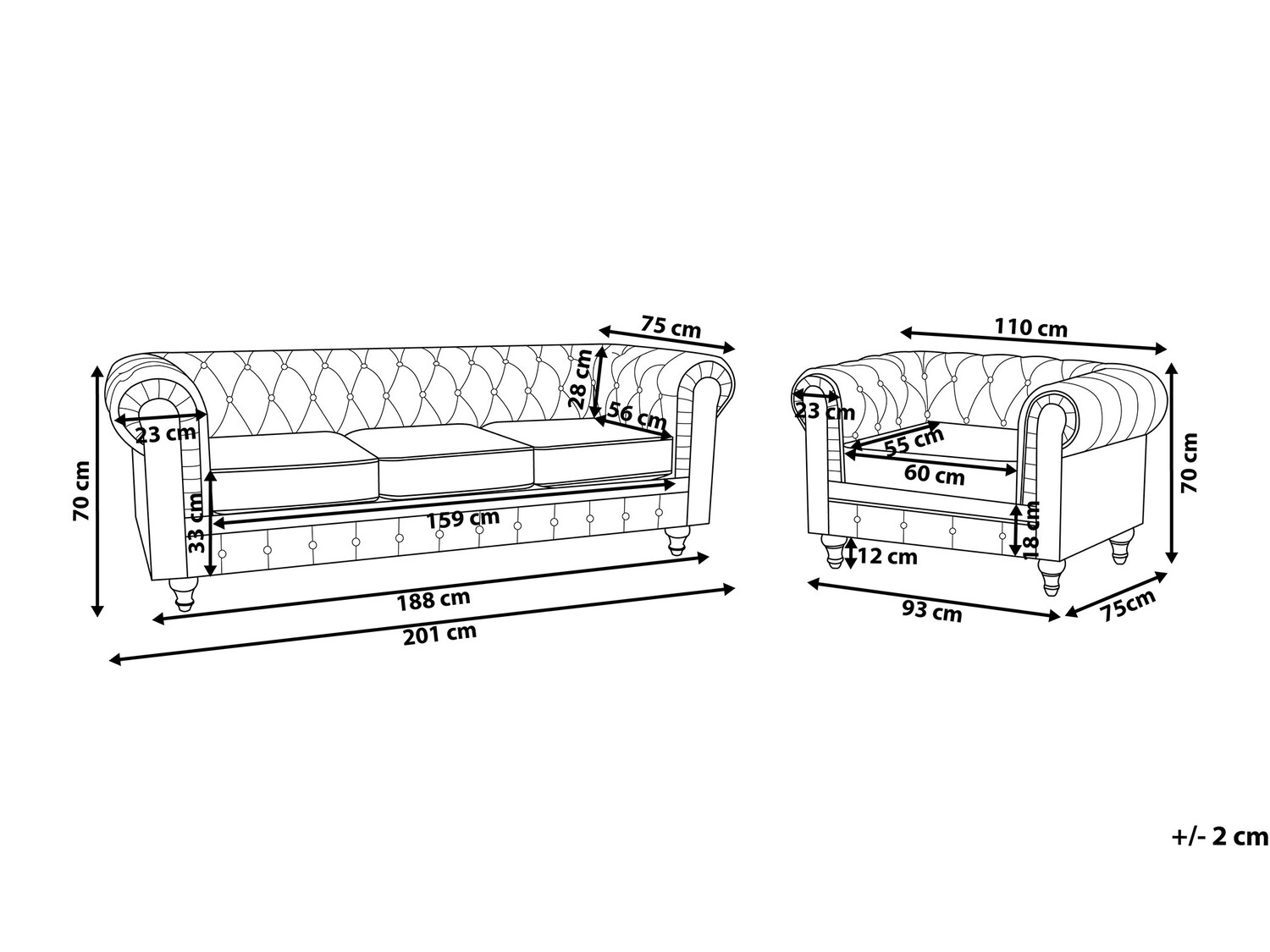 Mīksto mēbeļu komplekts Cirdoro 110 (Zaļš)