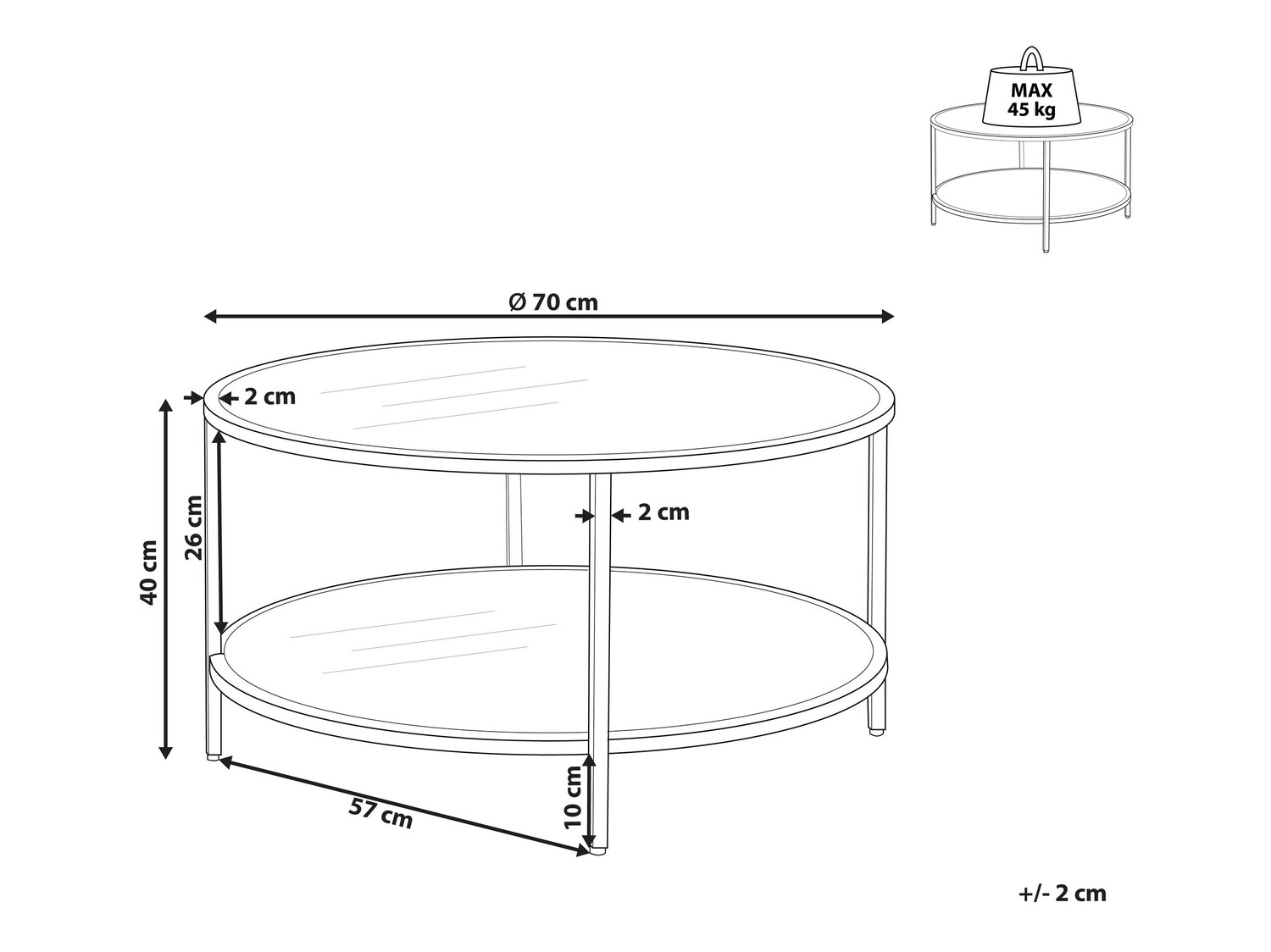 Журнальный столик Berwyn 903 (Золотой)