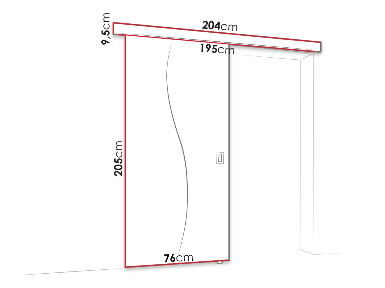 Bīdāmas durvis Dover 213 (Balts)