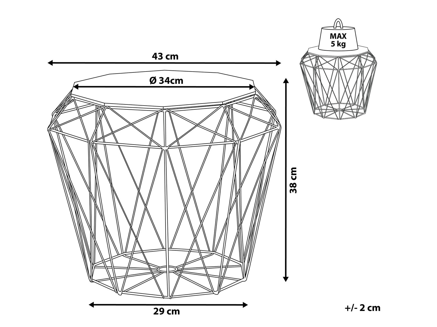 Kafijas galdiņš Berwyn 916 (Zelta)