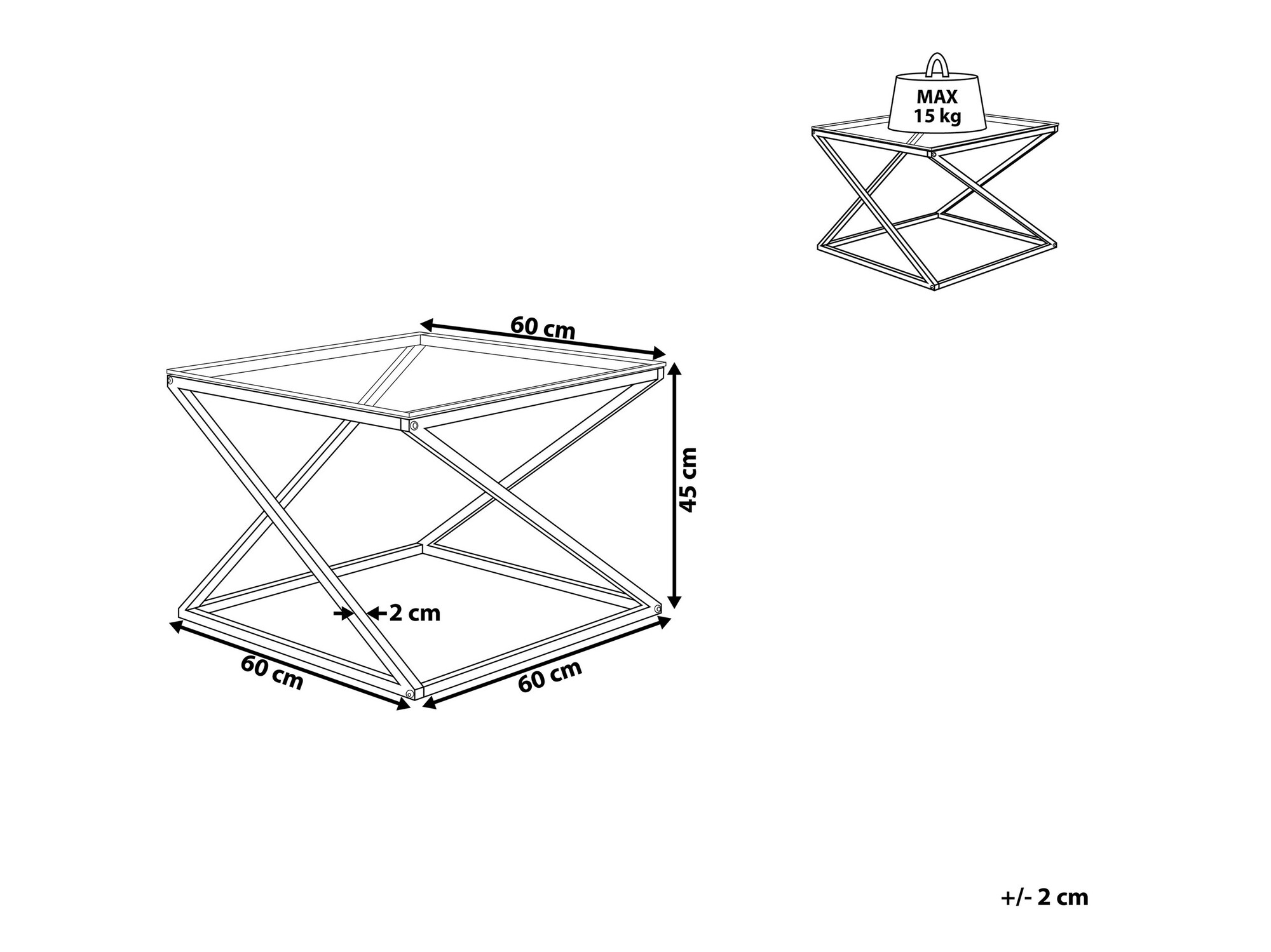 Žurnālu galdiņš Berwyn 933 (Sudraba)