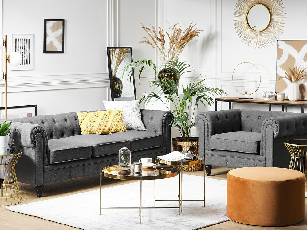 Mīksto mēbeļu komplekts Cirdoro 113 (Pelēks)