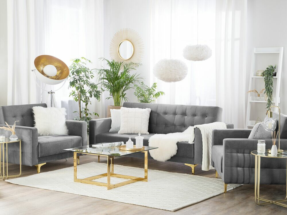 Mīksto mēbeļu komplekts Felvena 114 (Pelēks)