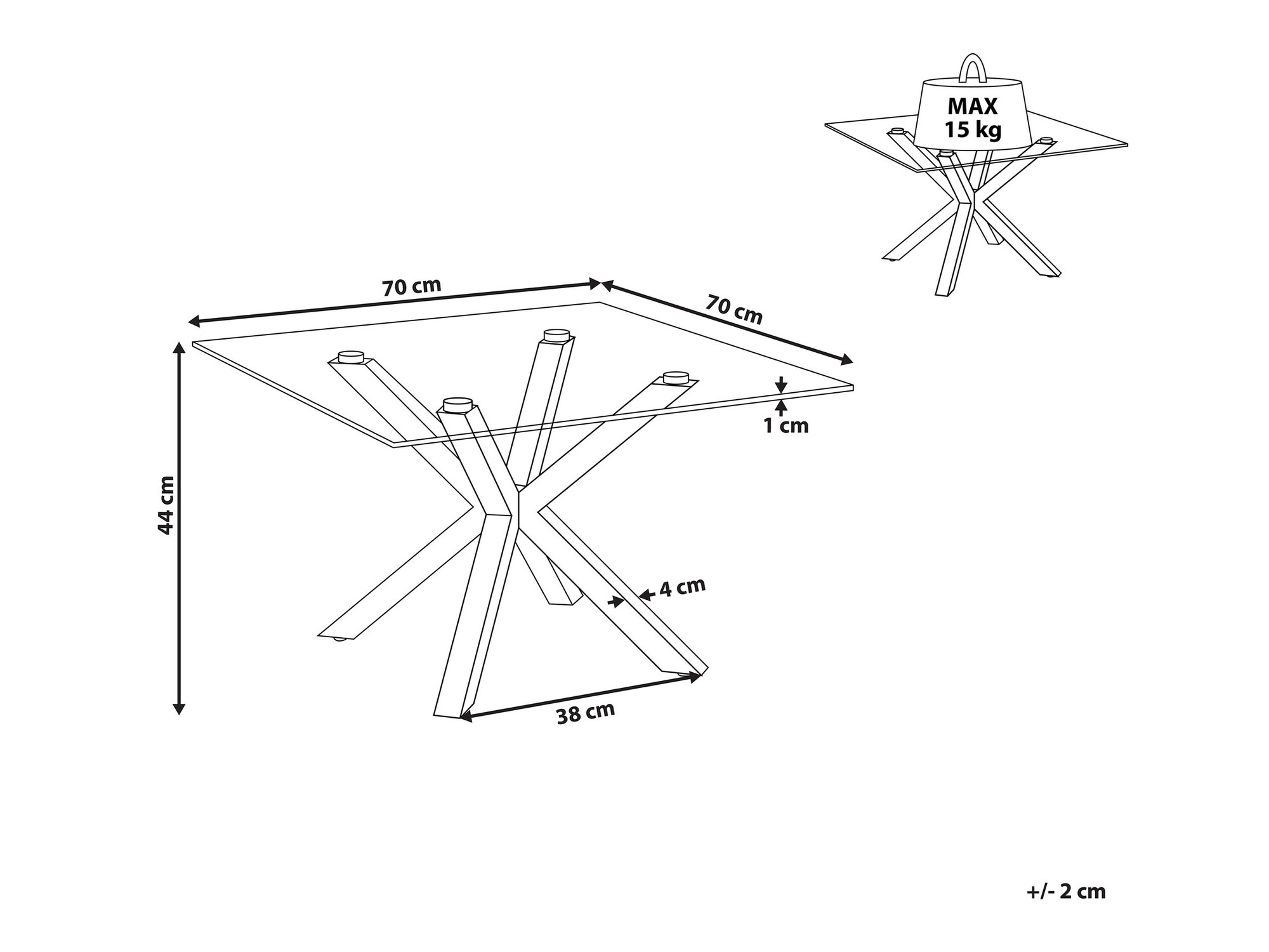 Žurnālu galdiņš Berwyn 937 (Zelta)