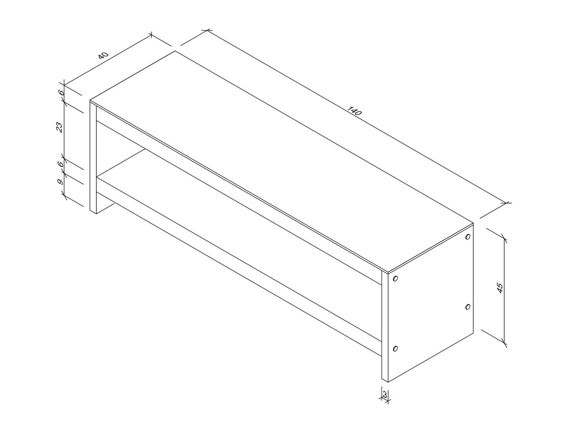 TV galds Kailua 1501 (Riekstkoks)
