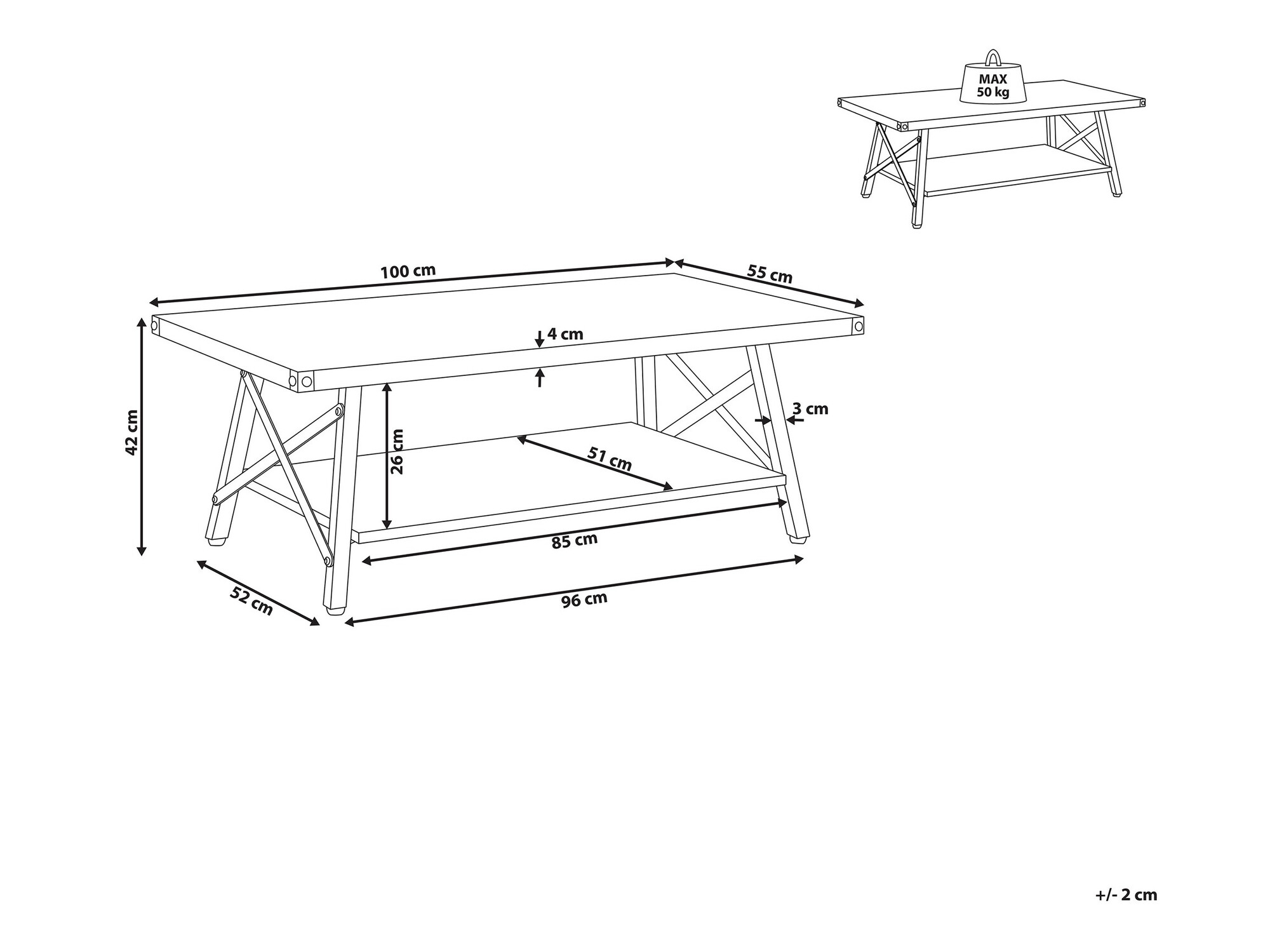 Журнальный столик Berwyn 956 (Чёрный + Taupe)