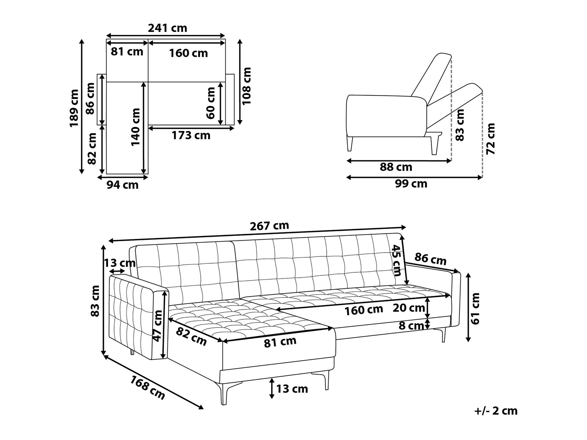 Stūra dīvāns Felvena 117 (Tumši rozā)