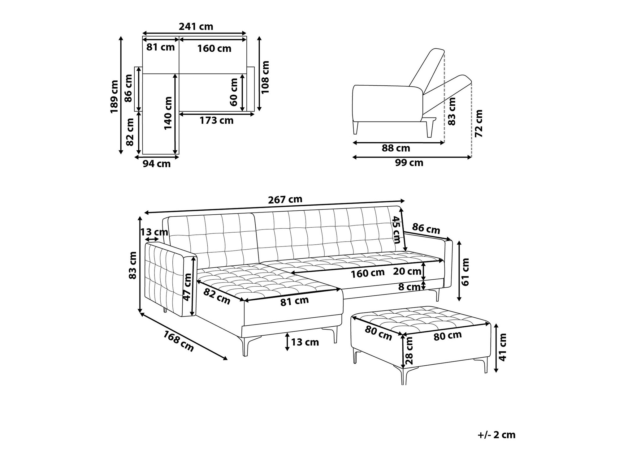 Stūra dīvāns Felvena 117 (Tumši rozā)