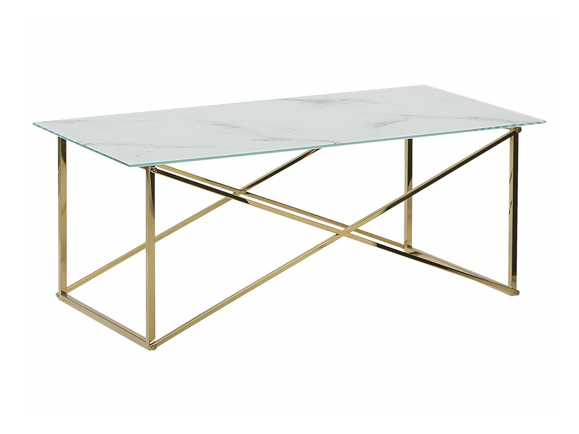 Журнальный столик Berwyn 981 (Белый мрамор + Золотой)