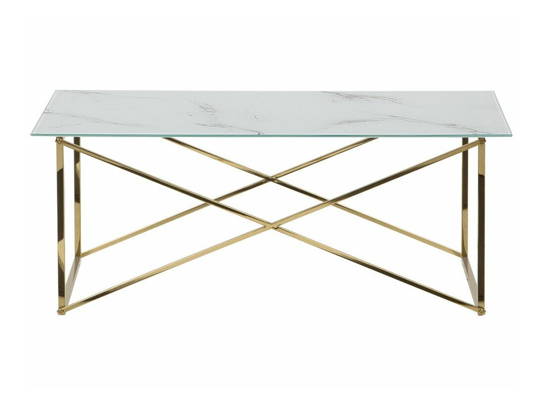 Журнальный столик Berwyn 981 (Белый мрамор + Золотой)